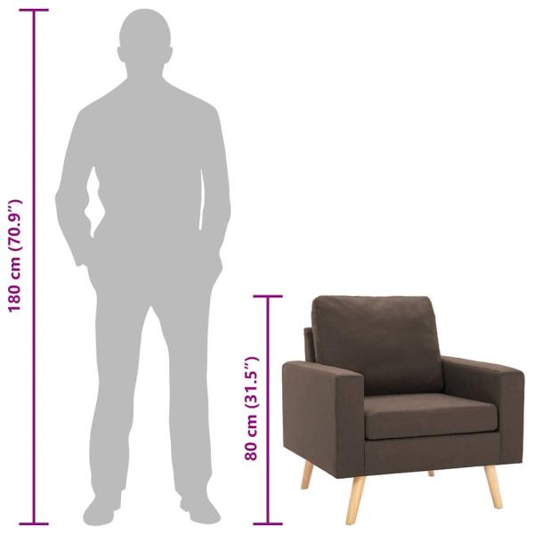Sessel Braun Stoff