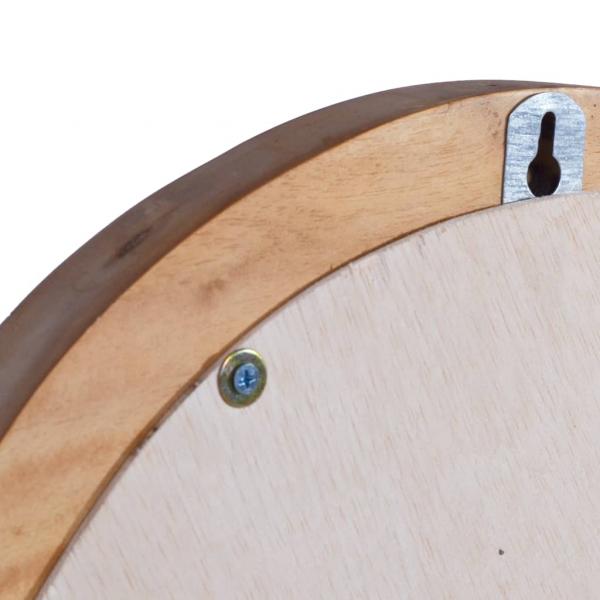 Wandspiegel 40 cm Teak Rund