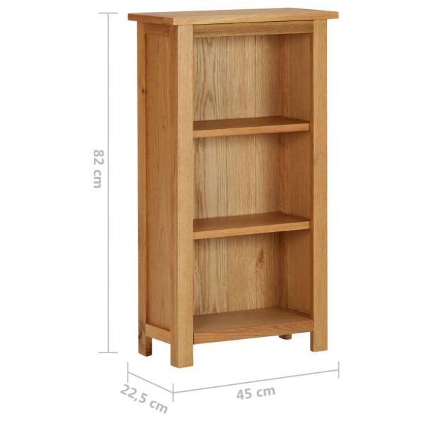 Bücherregal 45x22,5x82 cm Eiche Massivholz