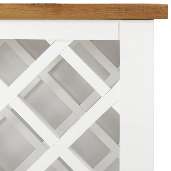 Weinschrank 80x32x80 cm Eiche Massivholz