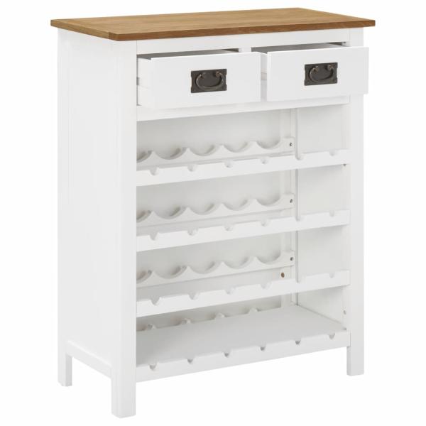 Weinschrank 72x32x90 cm Eiche Massivholz