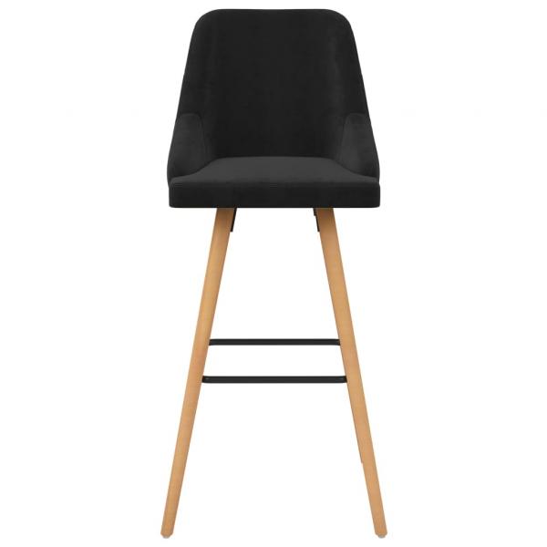Barhocker 2 Stk. Schwarz Samt 