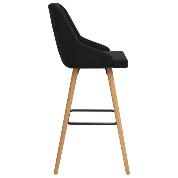 Barhocker 2 Stk. Schwarz Samt 