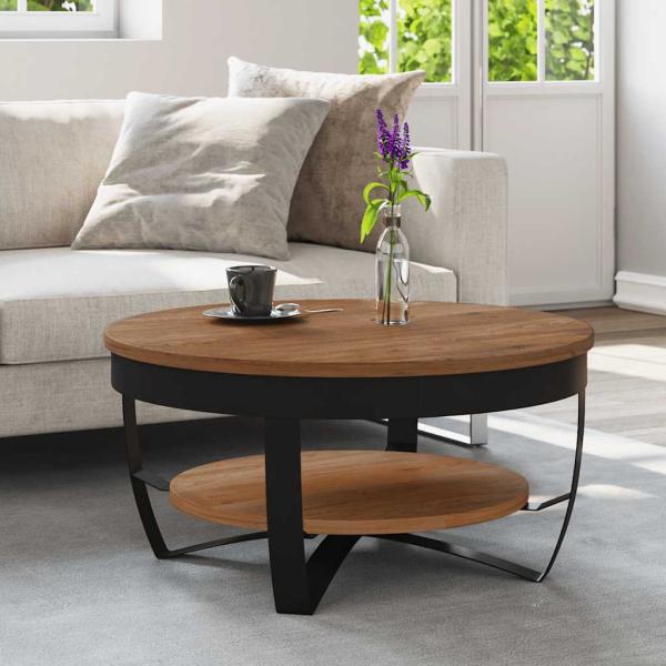 Couchtisch 65x65x32 cm Massivholz Akazie
