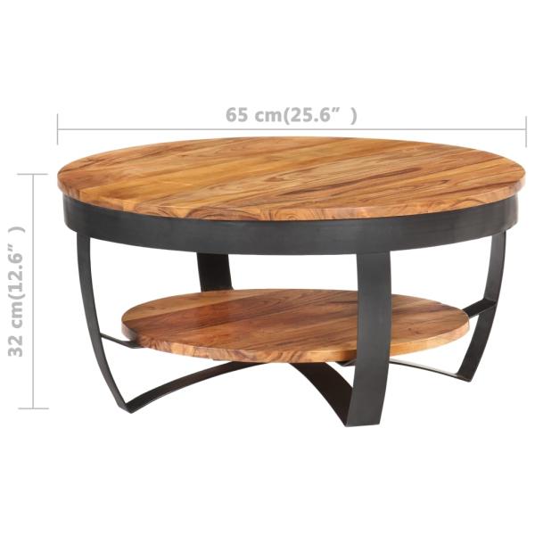 Couchtisch 65x65x32 cm Massivholz Akazie