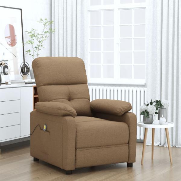 ARDEBO.de - Massagesessel Braun Stoff
