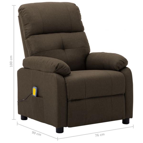 Massagesessel Braun Stoff