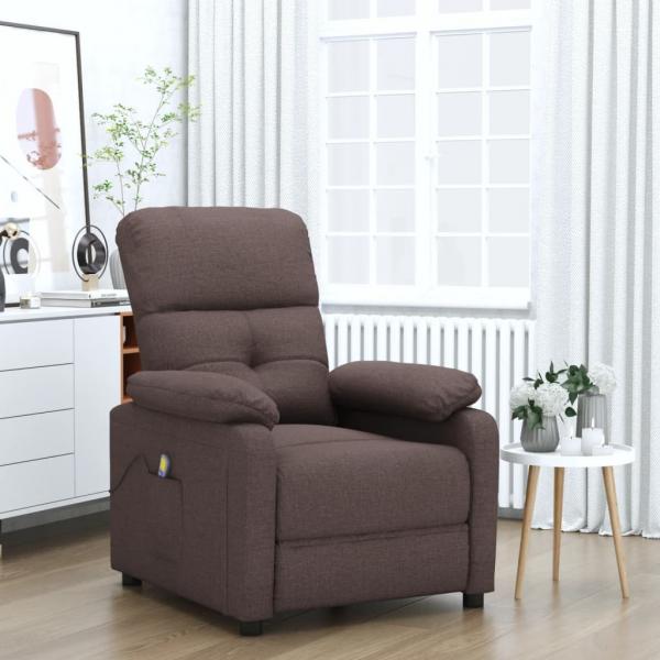 ARDEBO.de - Massagesessel Dunkelbraun Stoff