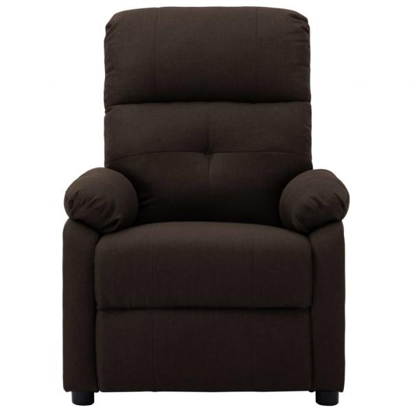 Massagesessel Dunkelbraun Stoff