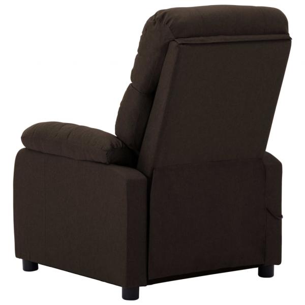Massagesessel Dunkelbraun Stoff