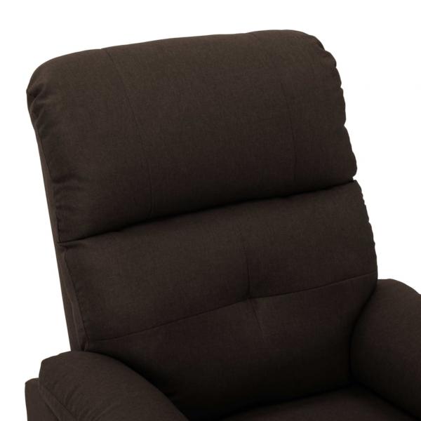 Massagesessel Dunkelbraun Stoff