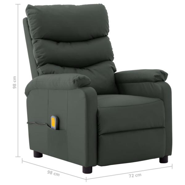 Massagesessel Grau Kunstleder