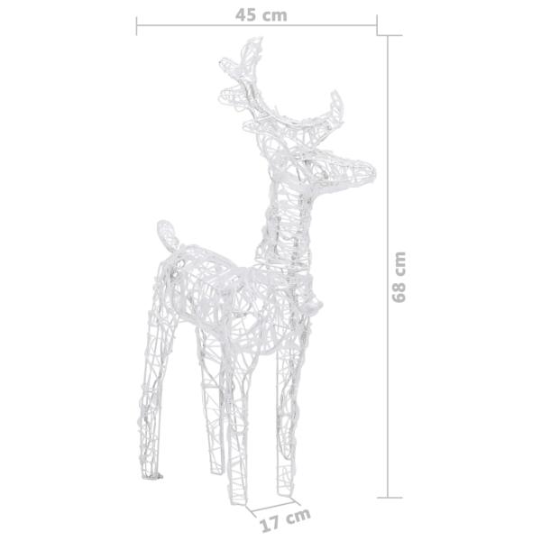 Rentiere & Schlitten Weihnachtsdekoration 160 LEDs 130 cm Acryl