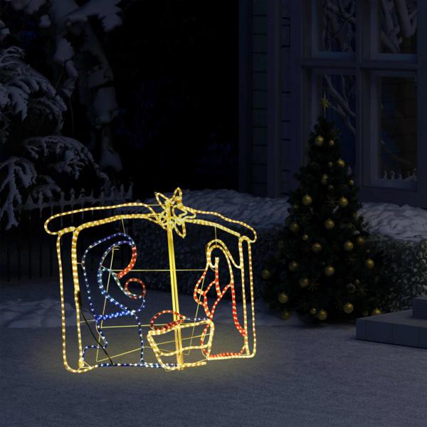 ARDEBO.de - Weihnachtskrippe Weihnachtsdekoration 240 LEDs 116x41x87 cm  