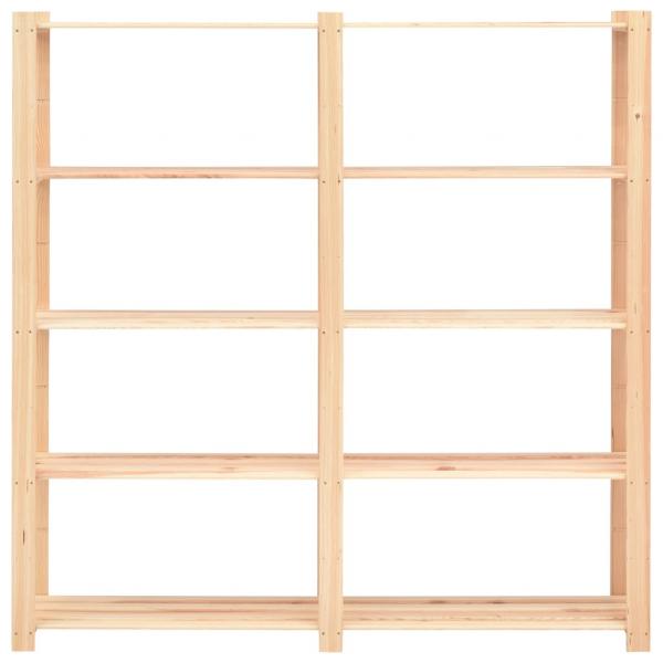 Lagerregale 5 Böden 5 Stk. 170x38x170cm Massivholz Kiefer 500kg