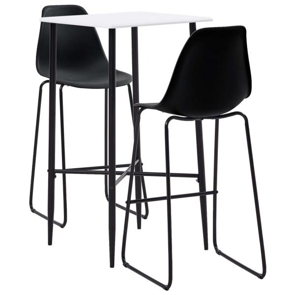 ARDEBO.de - 3-tlg. Bar-Set Kunststoff Schwarz