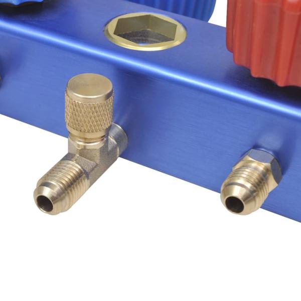 Vakuumpumpe Einstufig mit 2-Wege-Verteiler-Manometer Set