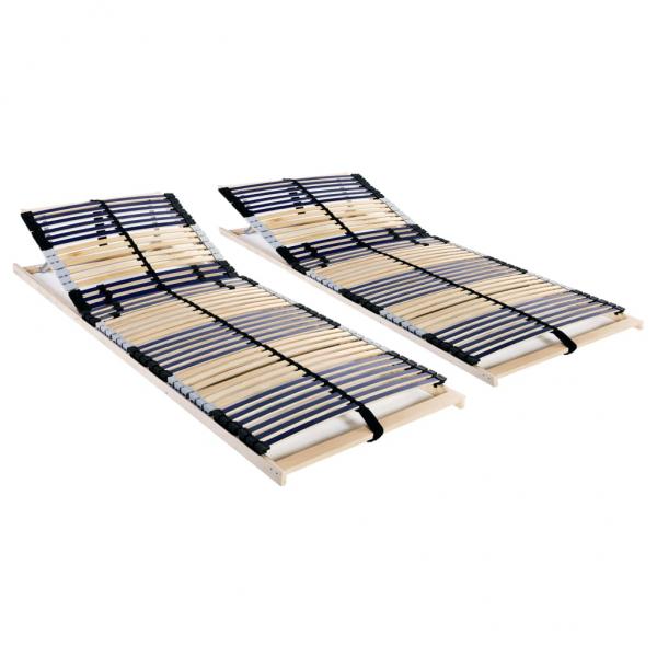 ARDEBO.de - Lattenroste 2 Stk. mit 42 Latten 7 Zonen 70x200 cm