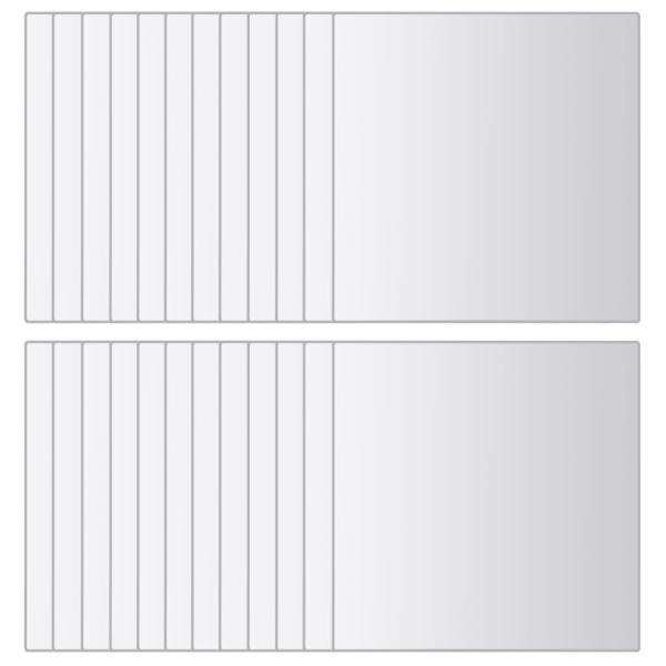 48-tlg. Spiegelfliesen-Set Quadratisch Glas