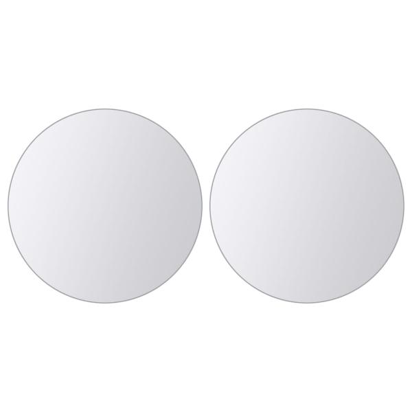 16-tlg. Spiegelfliesen-Set Rund Glas