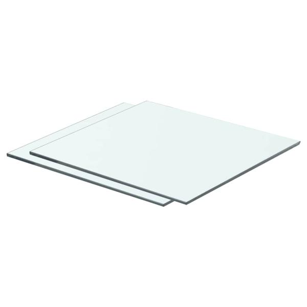 Regalböden 2 Stk. Glas Transparent 40x30 cm