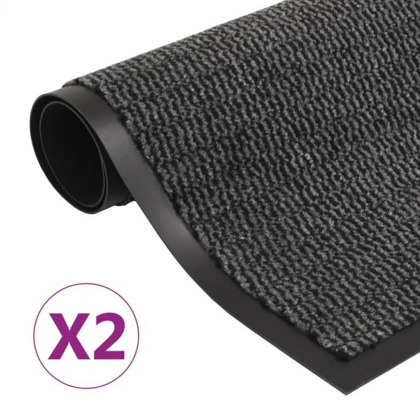 ARDEBO.de - Schmutzfangmatten 2 Stk. Rechteckig Getuftet 80x120cm Anthrazit