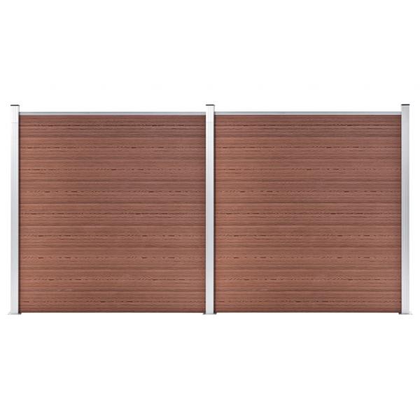 ARDEBO.de - Gartenzaun WPC 353×186 cm Braun
