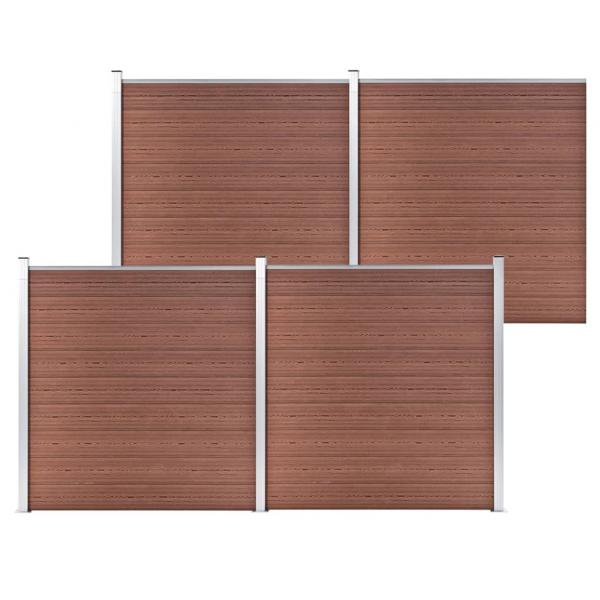 ARDEBO.de - Gartenzaun WPC 699x186 cm Braun