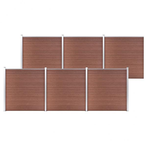 ARDEBO.de - Gartenzaun WPC 1045x186 cm Braun