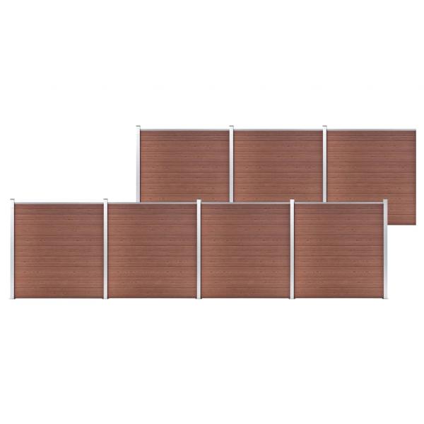 ARDEBO.de - Gartenzaun WPC 1218x186 cm Braun