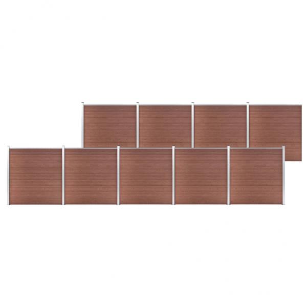 ARDEBO.de - Gartenzaun WPC 1564x186 cm Braun