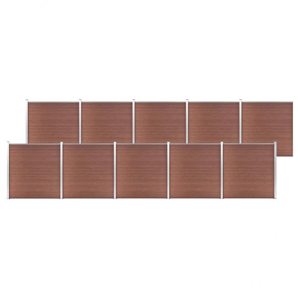 ARDEBO.de - Gartenzaun WPC 1737x186 cm Braun