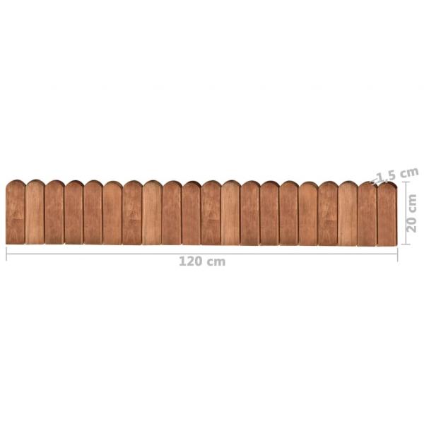 Beeteinfassungen 2 Stk. 120 cm Kiefernholz Imprägniert