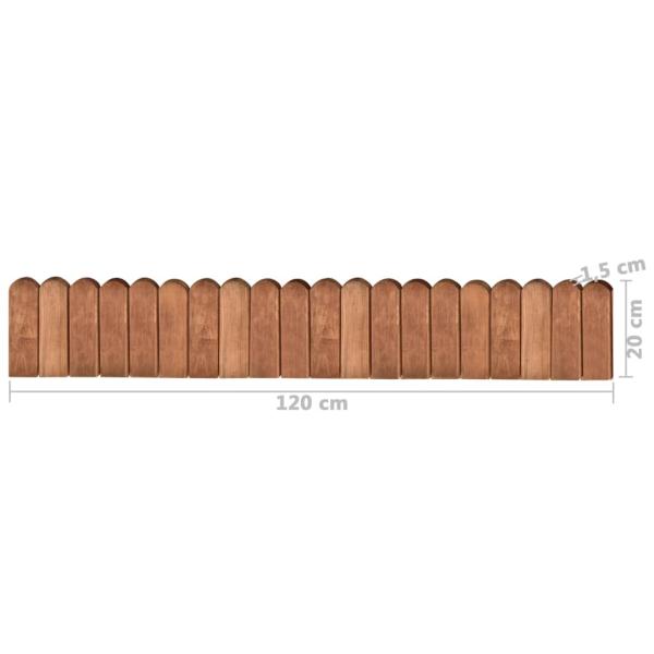 Beeteinfassungen 2 Stk. 120 cm Kiefernholz Imprägniert
