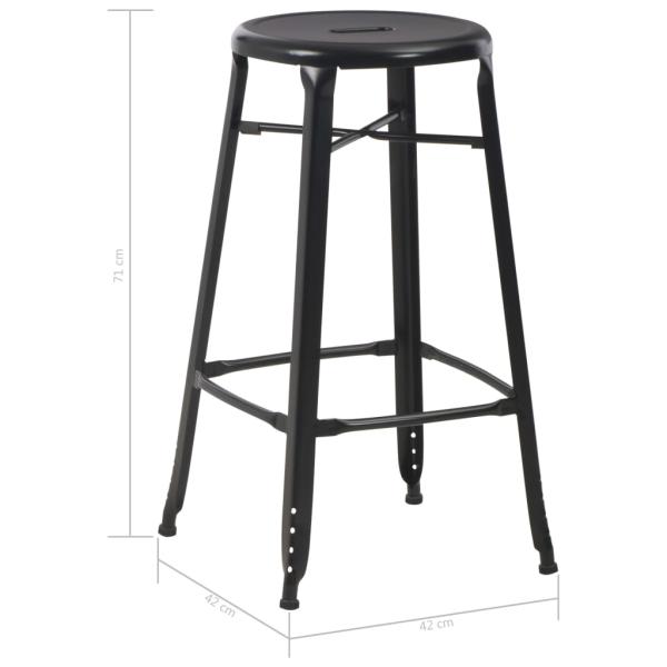 Barhocker 6 Stk. Schwarz Stahl