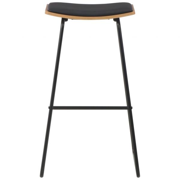 Barshocker 6 Stk. Schwarz Kunstleder