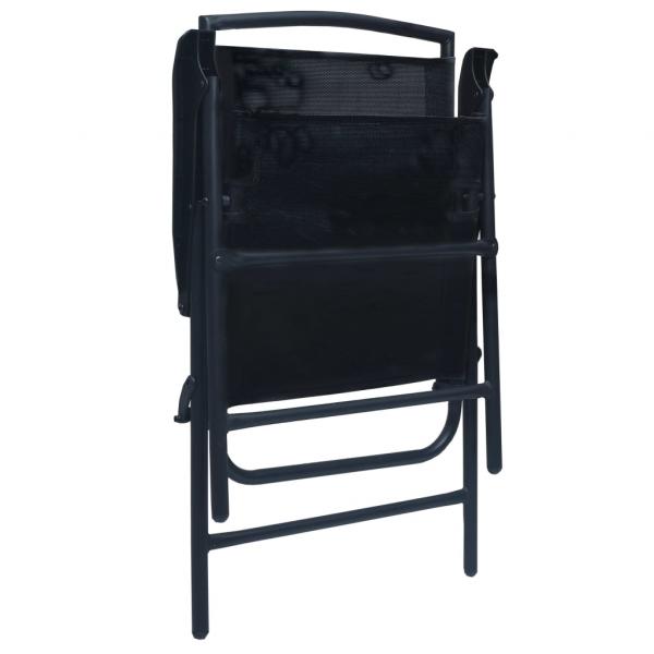 3-tlg. Bistro-Set Schwarz Stahl