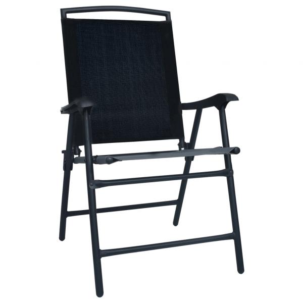 3-tlg. Bistro-Set Schwarz Stahl