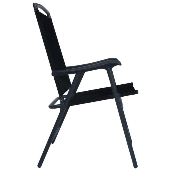 3-tlg. Bistro-Set Schwarz Stahl