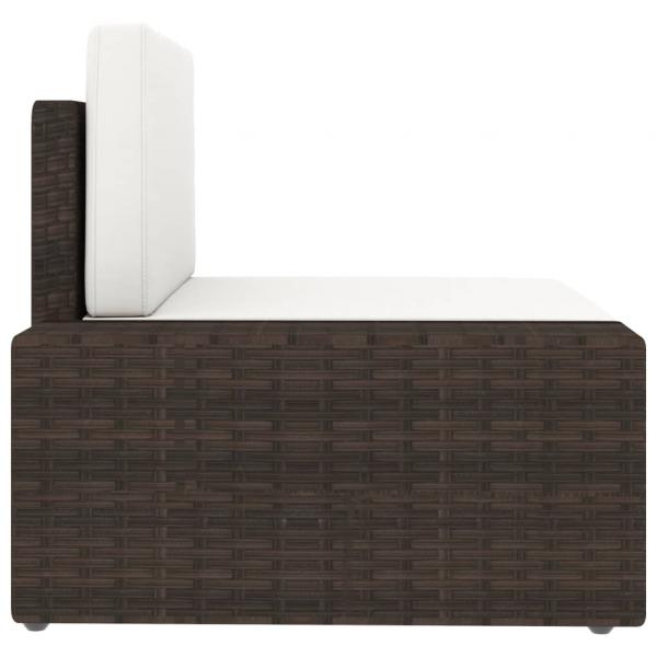 5-tlg. Garten-Lounge-Set Poly Rattan Braun
