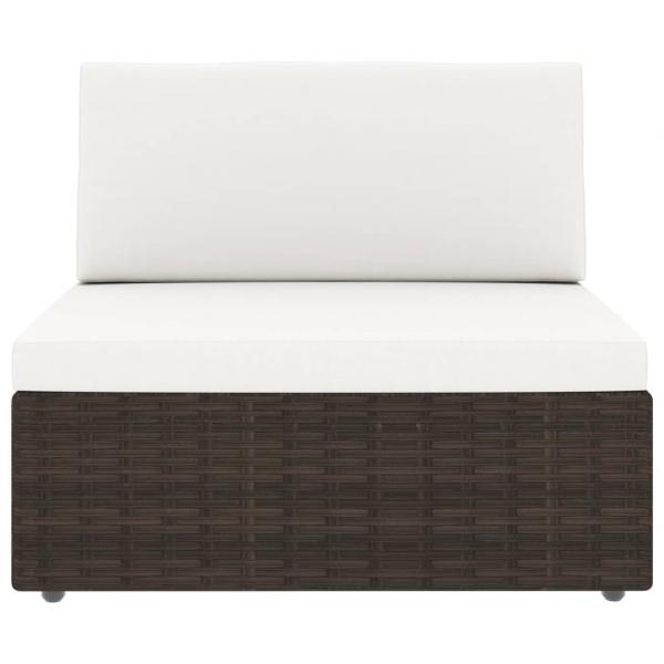 8-tlg. Garten-Lounge-Set Poly Rattan Braun