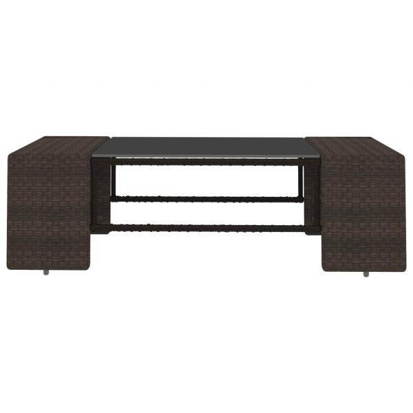 8-tlg. Garten-Lounge-Set Poly Rattan Braun