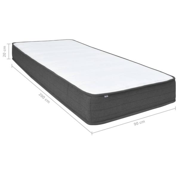 Boxspringbett Dunkelgrau Stoff 90x200 cm