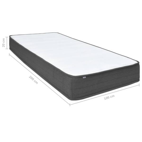 Boxspringbett Dunkelgrau Stoff 100x200 cm