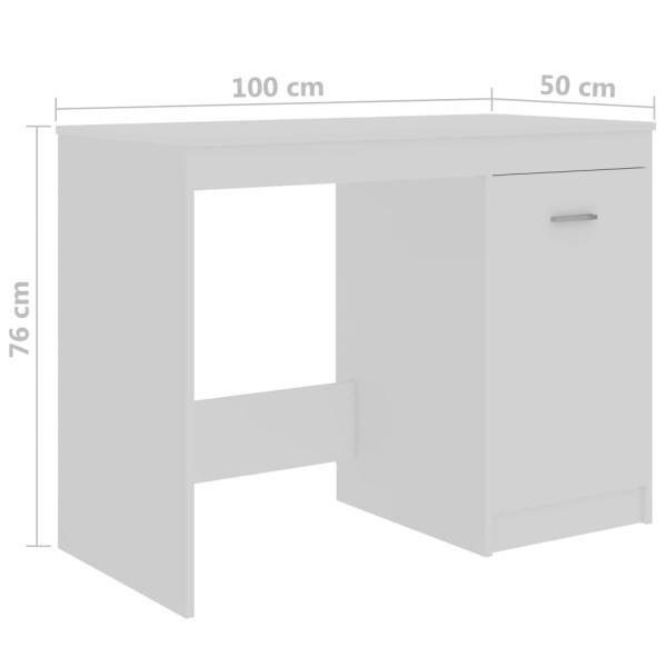 Schreibtisch Weiß 140x50x76 cm Holzwerkstoff