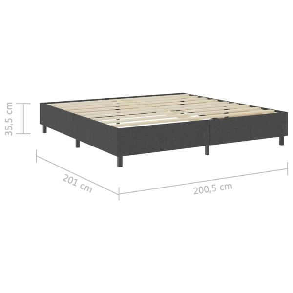 Boxspringbett Dunkelgrau Stoff 200x200 cm