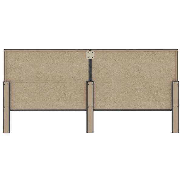Boxspringbett Dunkelgrau Stoff 200x200 cm