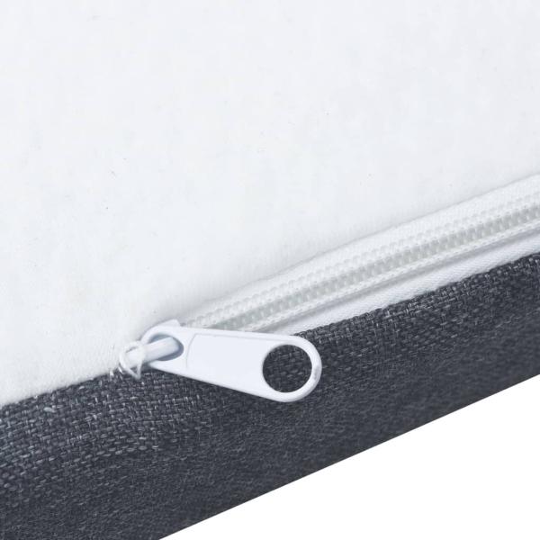 Boxspringbett Dunkelgrau Stoff 200x200 cm