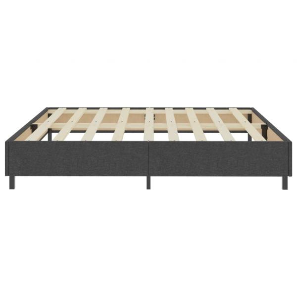 Boxspringbett Dunkelgrau Stoff 200x200 cm
