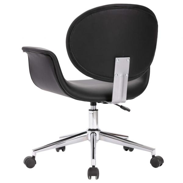 Drehbare Esszimmerstühle 4 Stk. Schwarz Kunstleder 